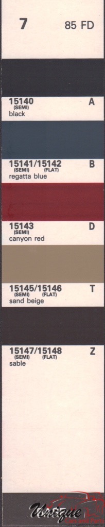 1985 Ford Paint Charts Rinshed-Mason 3